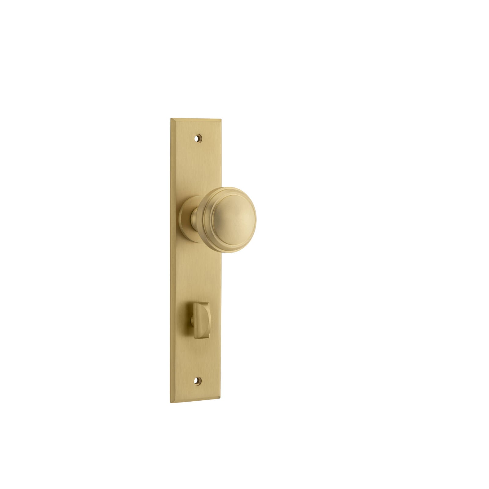 Paddington Knob Brushed Brass Chamfered Backplate