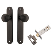 Guildford Knob Oval Backplate Passage Kit Signature Brass