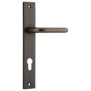 Oslo Lever Rectangular Backplate Signature Brass