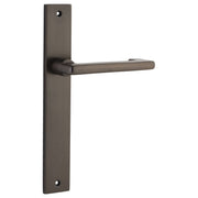Baltimore Return Lever Rectangular Backplate Signature Brass