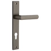 Osaka Lever Rectangular Backplate Signature Brass