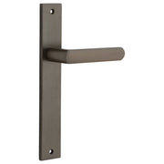 Osaka Lever Rectangular Backplate Signature Brass