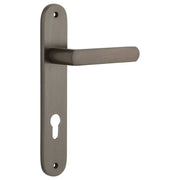 Osaka Lever Oval Backplate Signature Brass