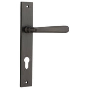 Copenhagen Lever Rectangular Backplate Signature Brass