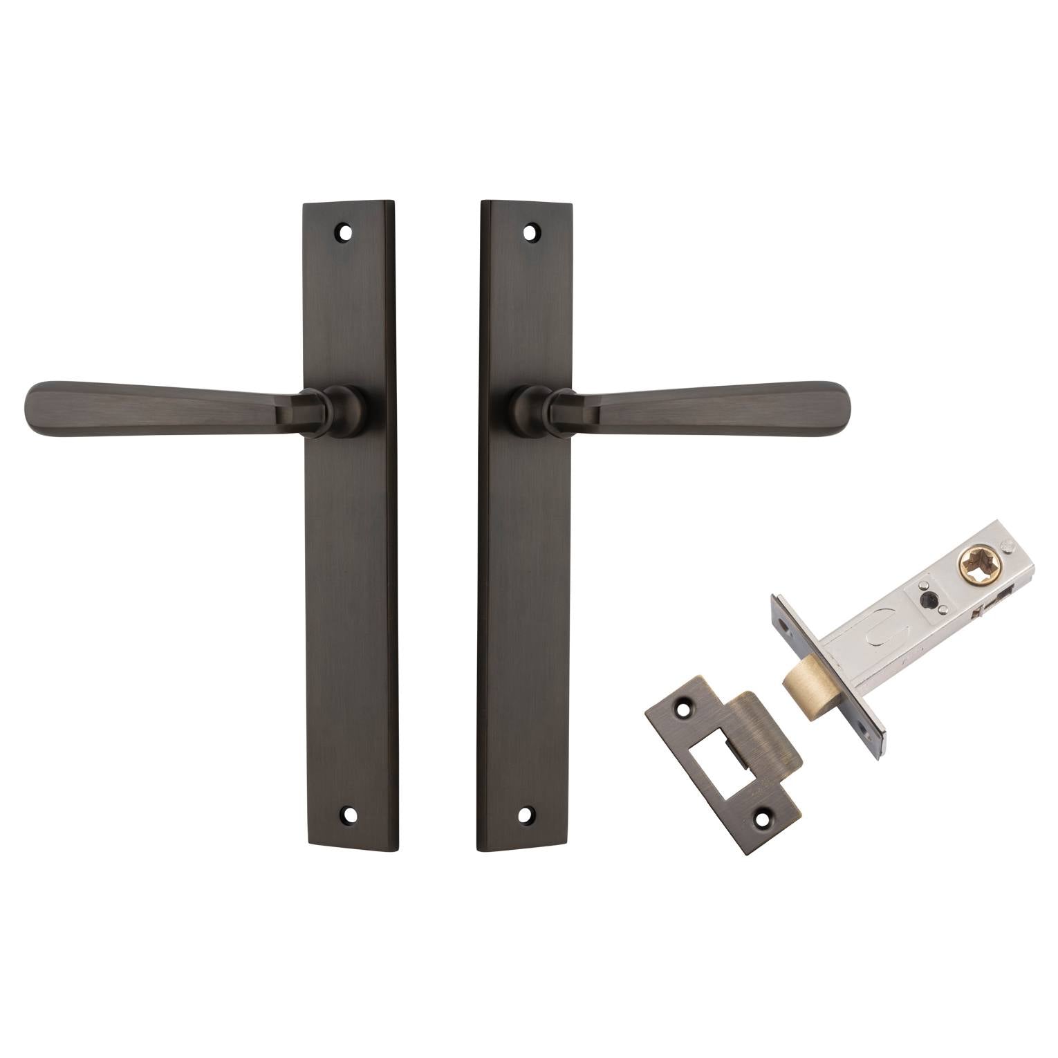 Copenhagen Lever Rectangular Backplate Passage Kit Signature Brass