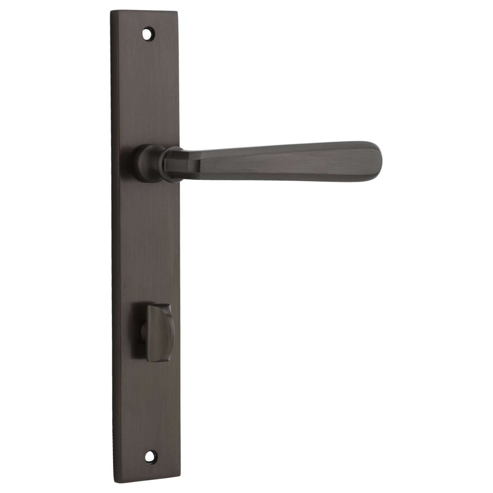 Copenhagen Lever Rectangular Backplate Signature Brass