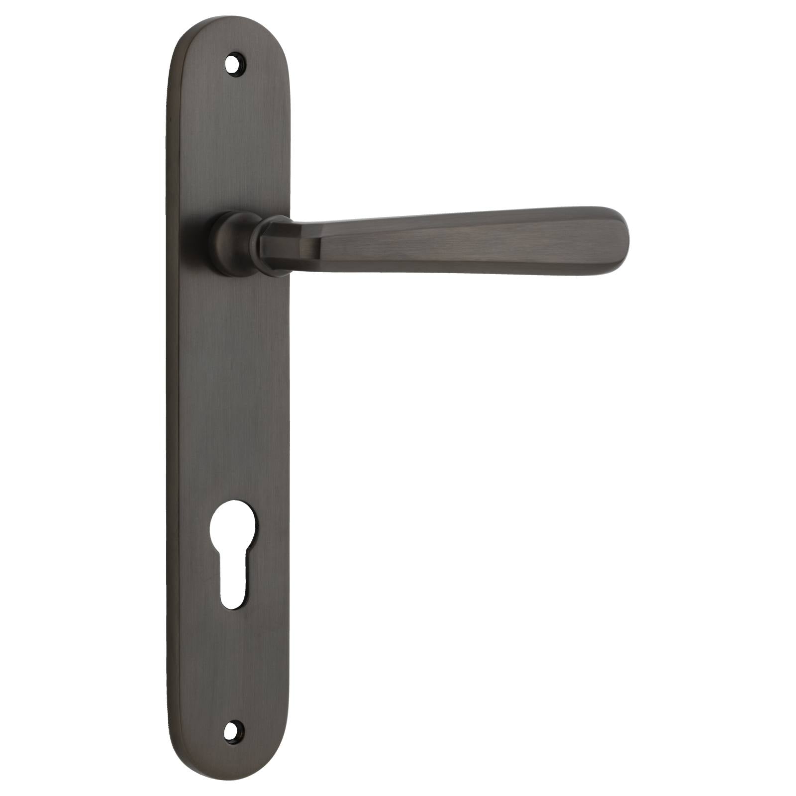 Copenhagen Lever Oval Backplate Signature Brass