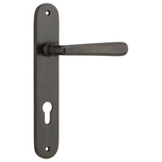 Copenhagen Lever Oval Backplate Signature Brass