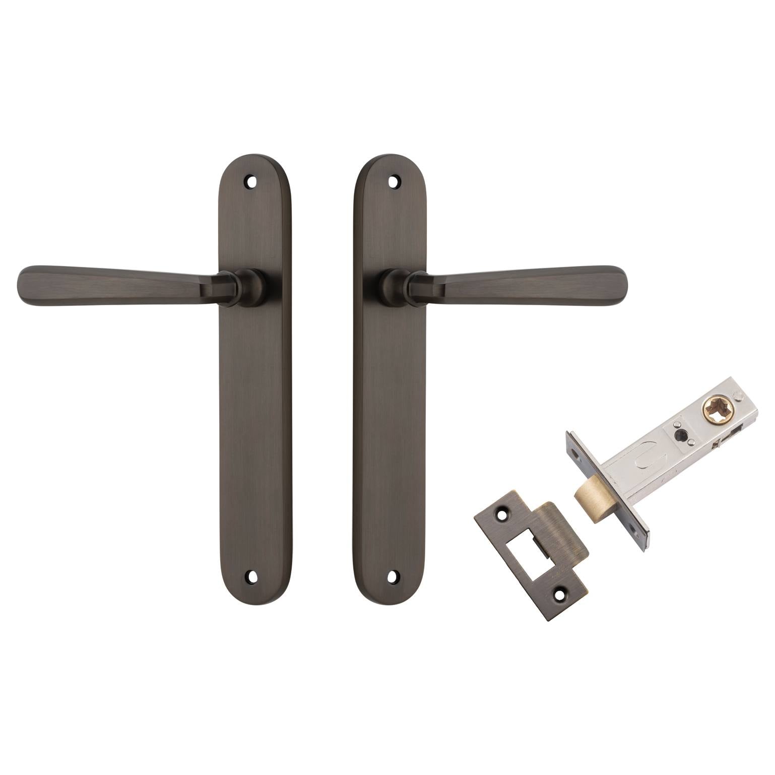 Copenhagen Lever Oval Backplate Passage Kit Signature Brass