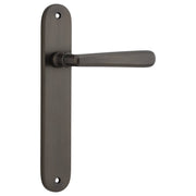 Copenhagen Lever Oval Backplate Signature Brass