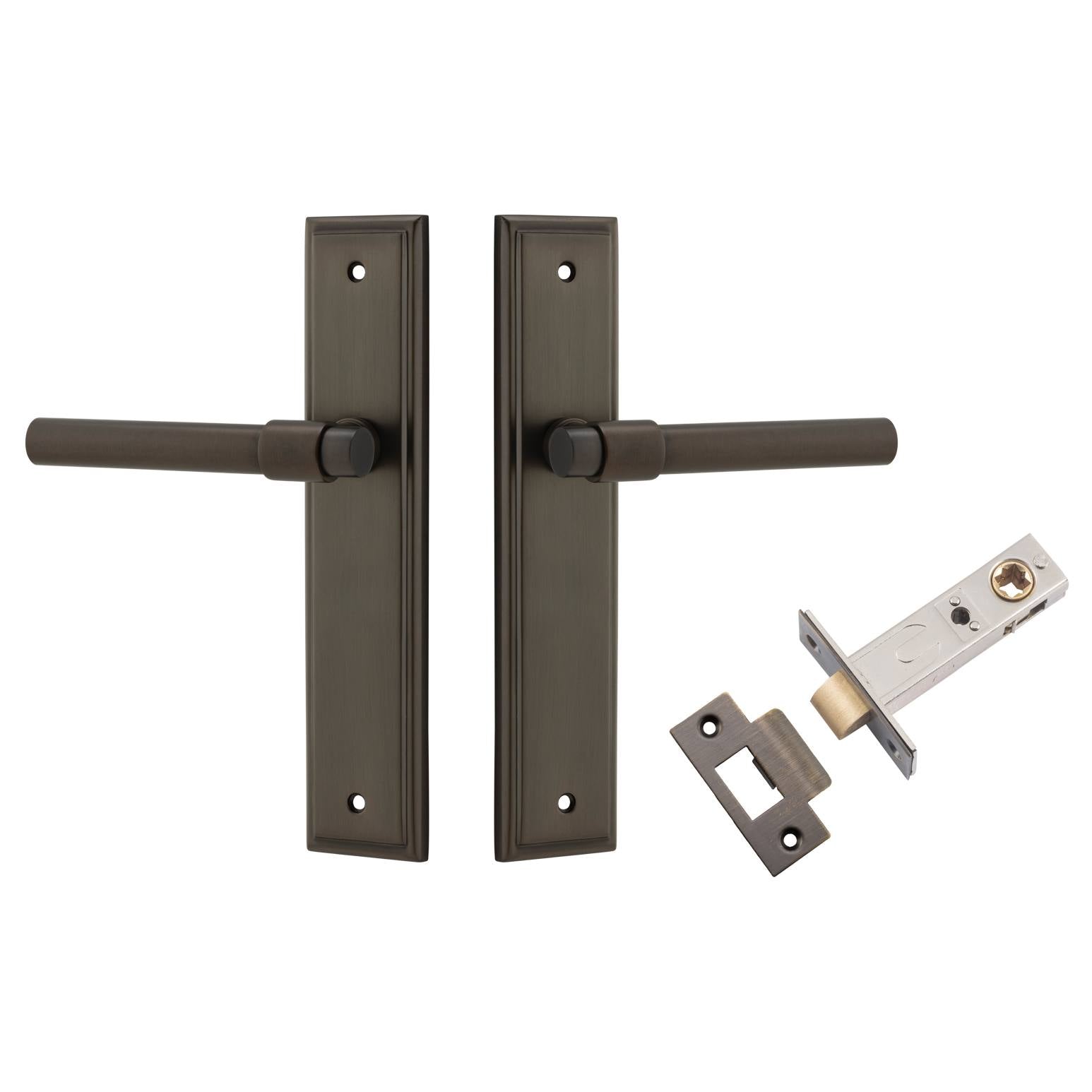 Helsinki Lever Stepped Backplate Passage Kit Signature Brass