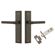 Helsinki Lever Stepped Backplate Passage Kit Signature Brass