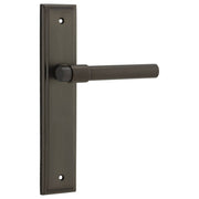 Helsinki Lever Stepped Backplate Signature Brass