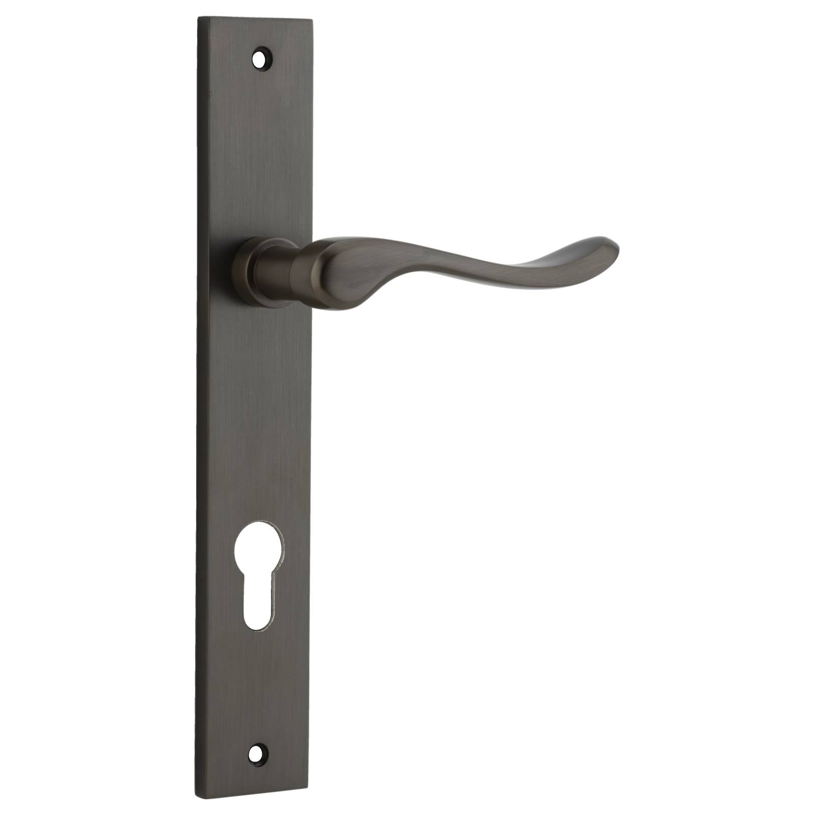 Stirling Lever Rectangular Backplate Signature Brass