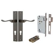 Stirling Lever Rectangular Backplate Entrance Kit with High Security Lock Signature Brass