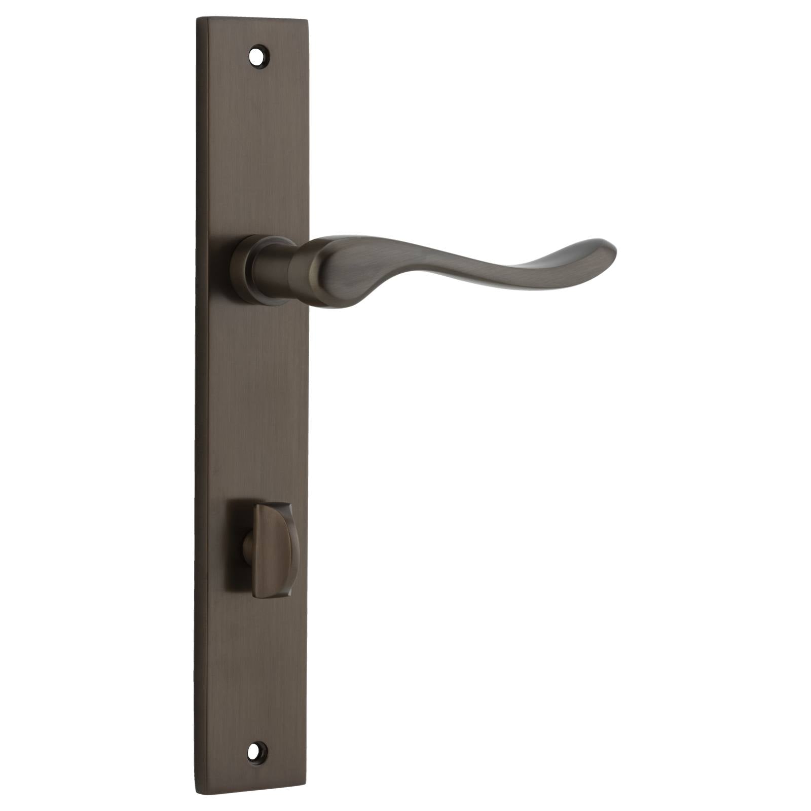 Stirling Lever Rectangular Backplate Signature Brass