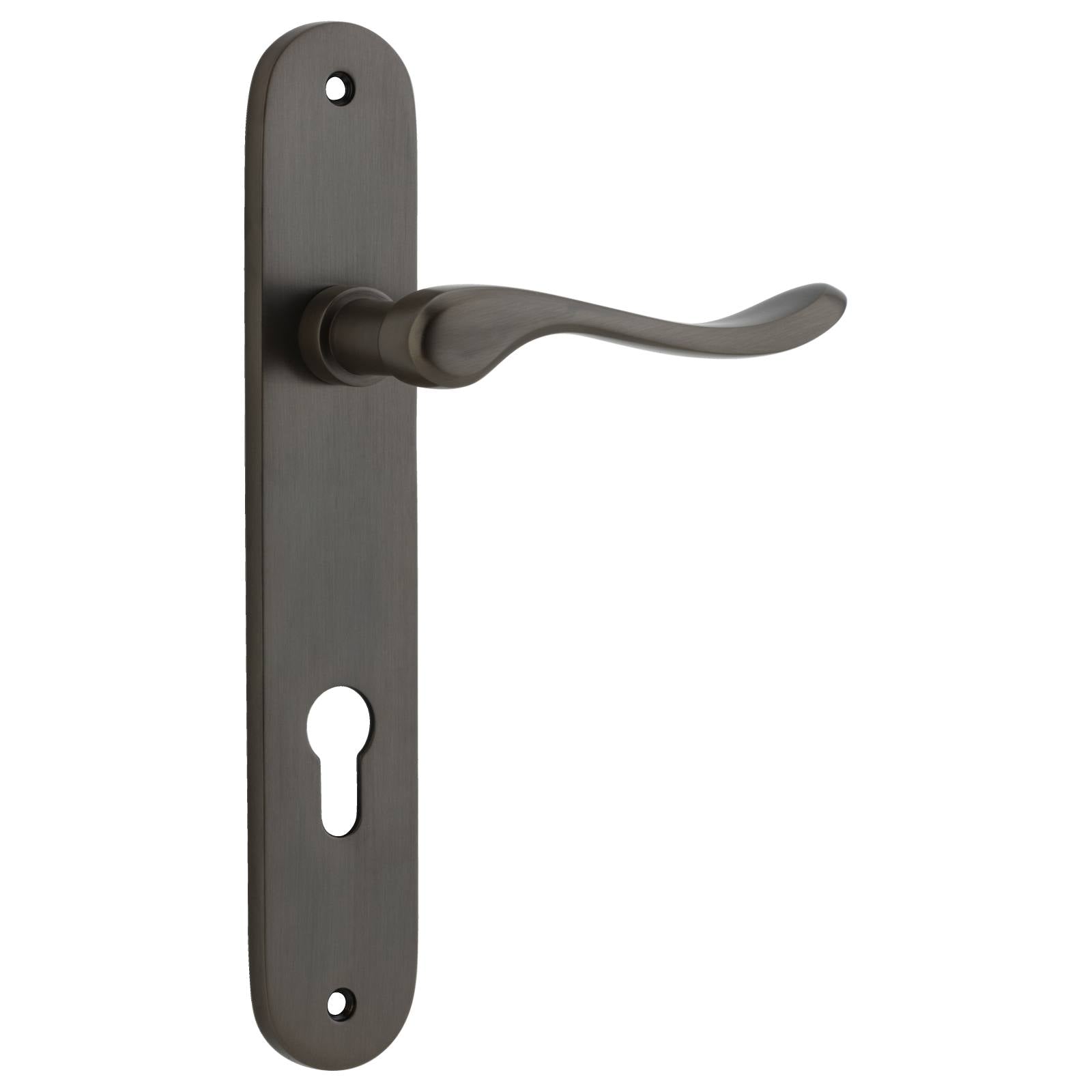 Stirling Lever Oval Backplate Signature Brass