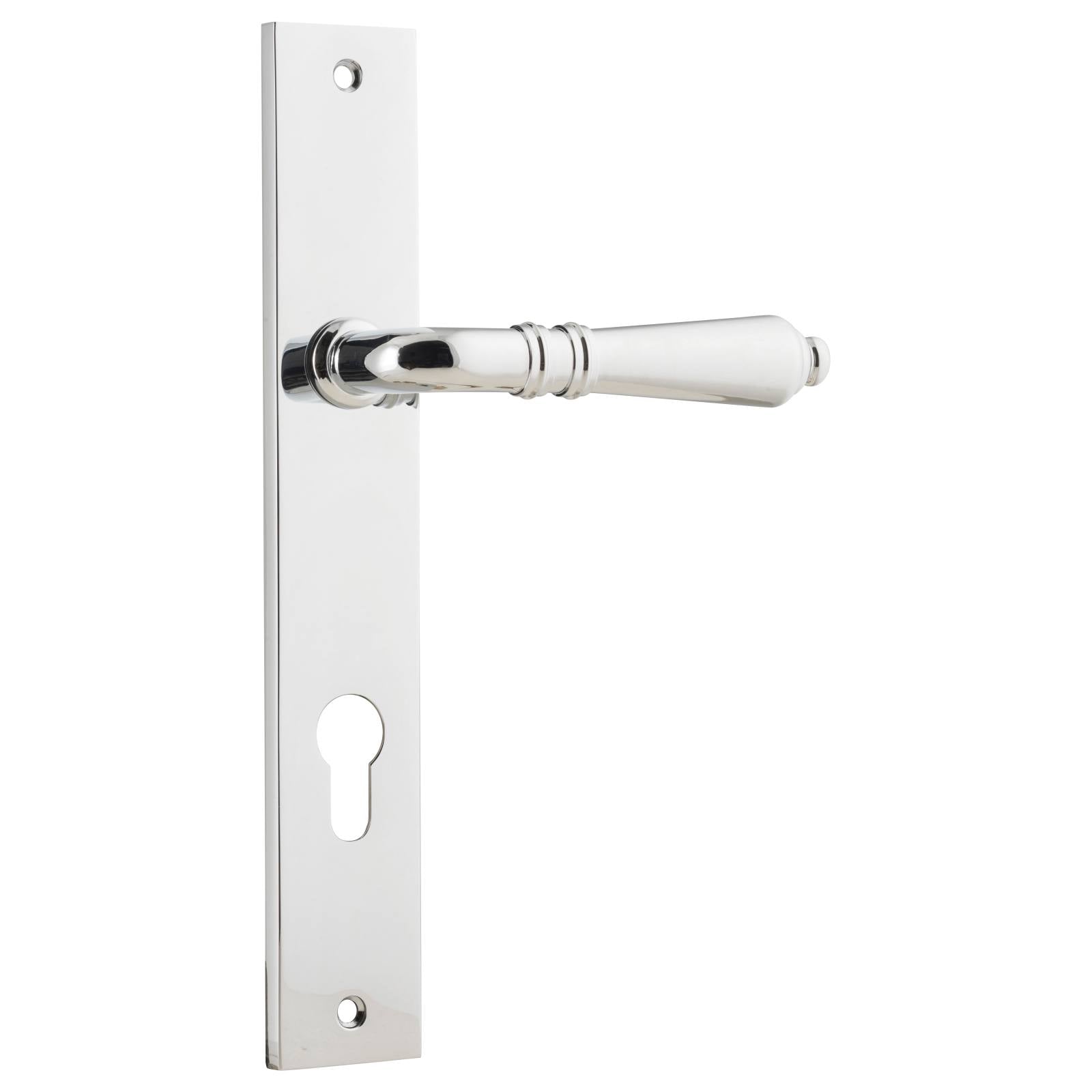Sarlat Rectangular 85mm Euro Lever Set, Chrome