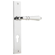 Sarlat Rectangular 85mm Euro Lever Set, Chrome