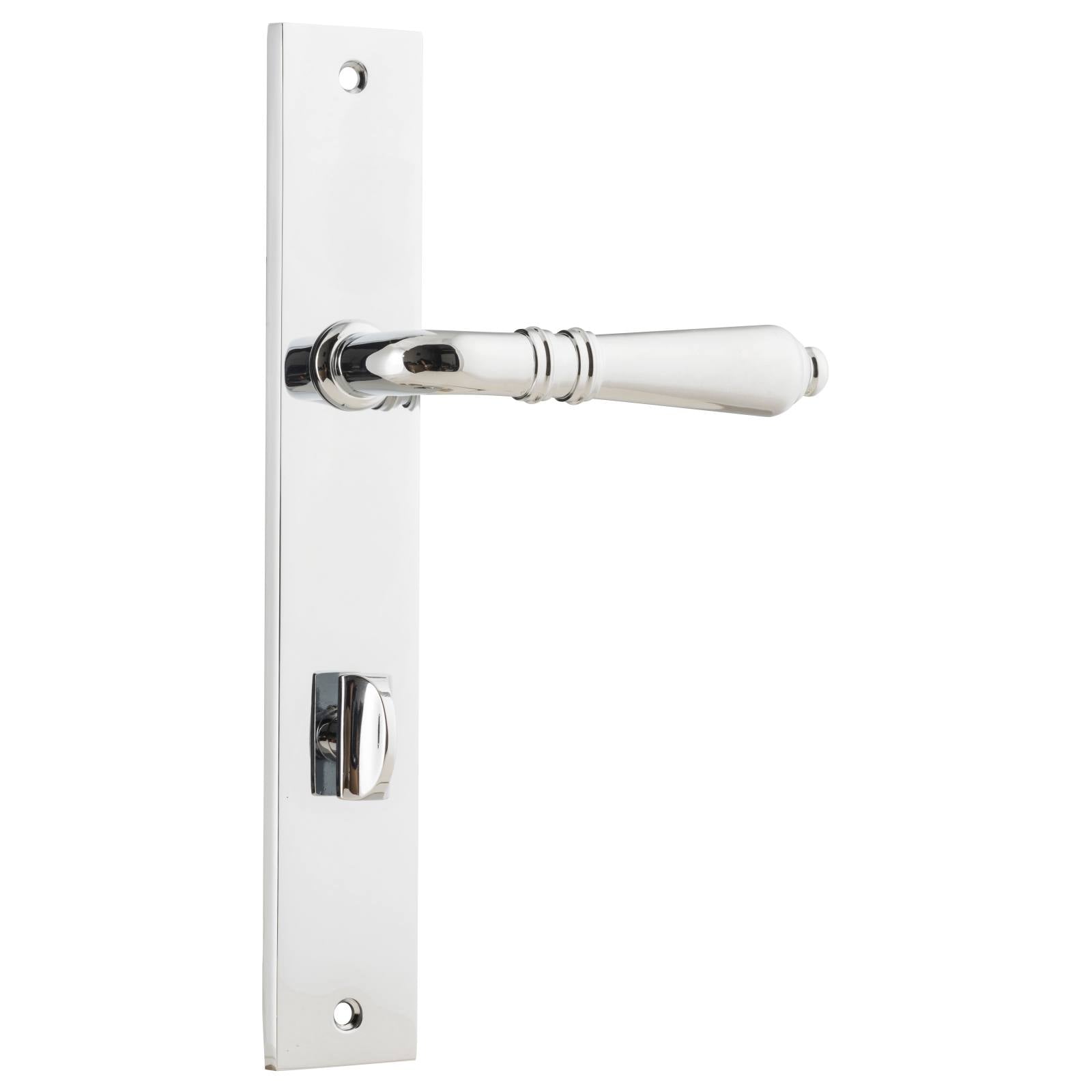 Sarlat Rectangular 85mm Privacy Lever Set, Chrome