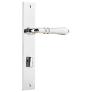 Sarlat Rectangular 85mm Privacy Lever Set, Chrome