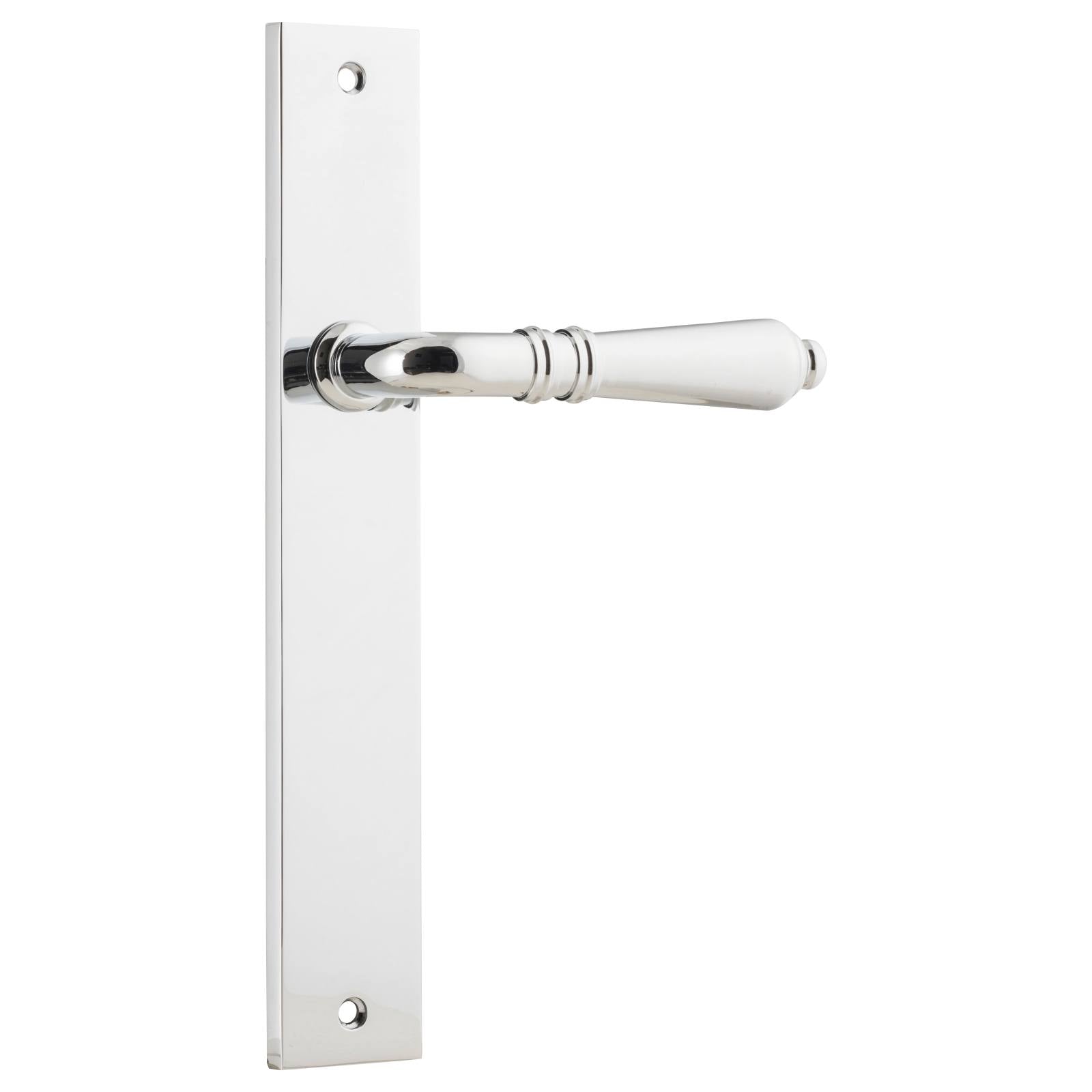 Sarlat Rectangular Lever Latch Set, Chrome