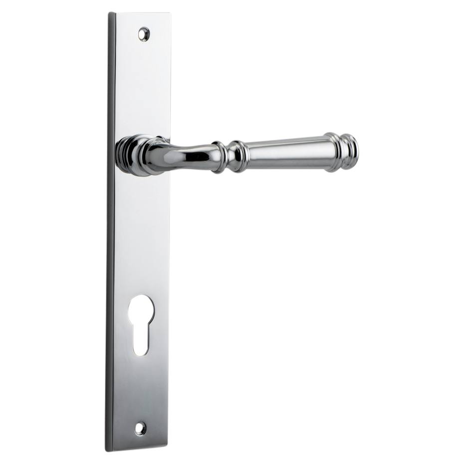 Verona Lever Rectangular Backplate Polished Chrome