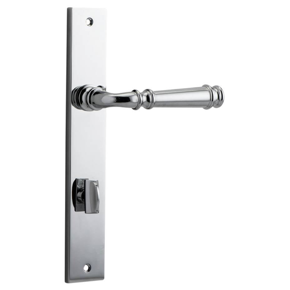Verona Lever Rectangular Backplate Polished Chrome