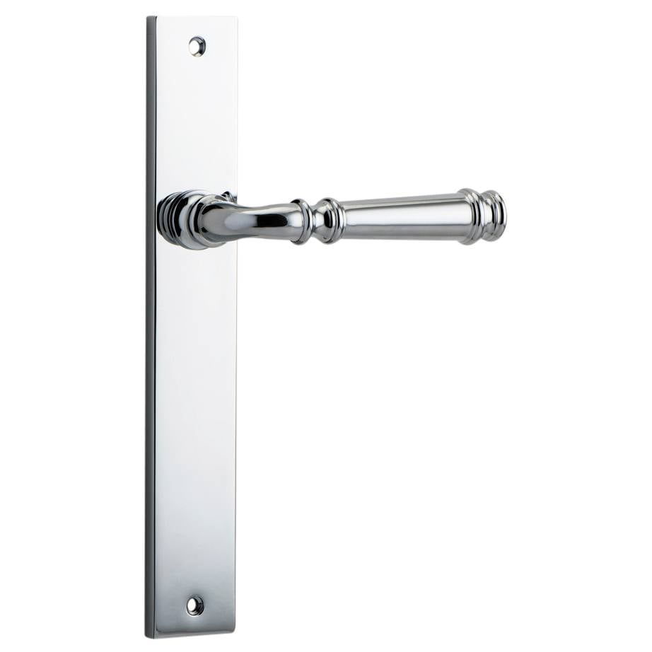 Verona Lever Rectangular Backplate Polished Chrome