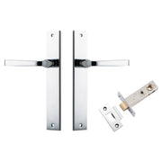 Annecy Lever Rectangular Backplate Passage Kit Polished Chrome