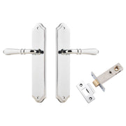 Sarlat Lever Shouldered Backplate Passage Kit Polished Chrome
