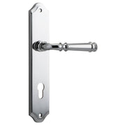 Verona Lever Shouldered Backplate Polished Chrome