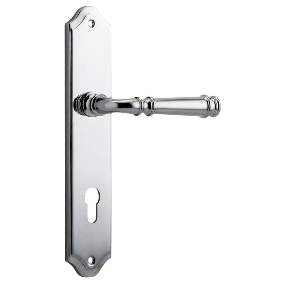 Verona Lever Shouldered Backplate Polished Chrome
