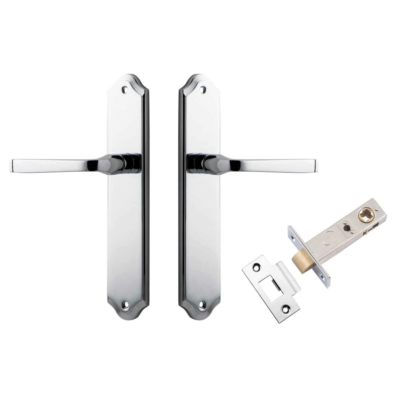 Annecy Lever Shouldered Backplate Passage Kit Polished Chrome