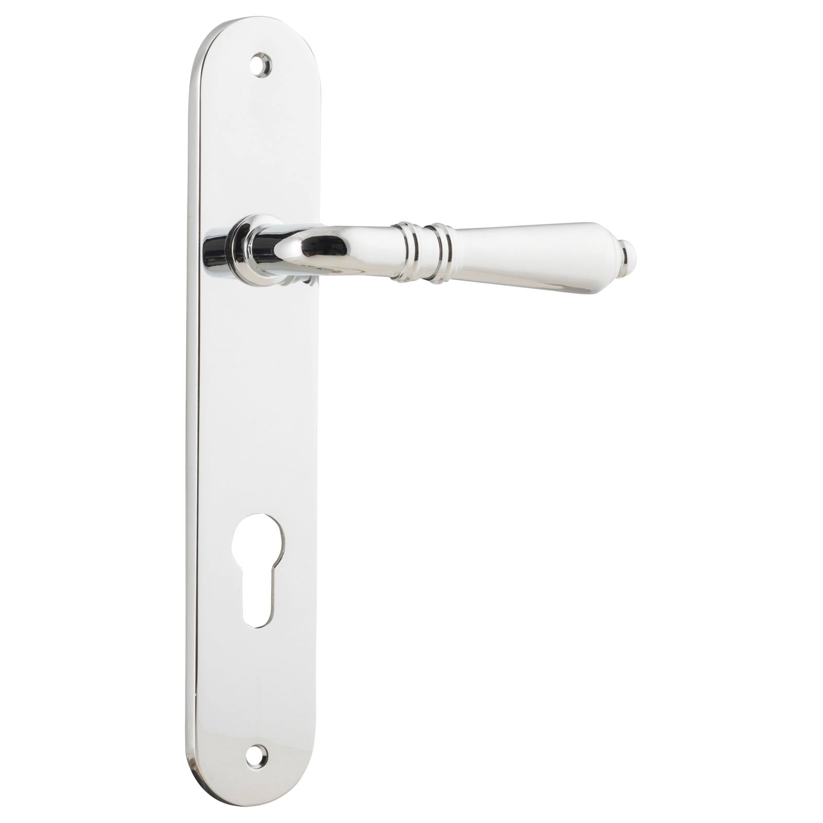 Sarlat Oval 85mm Euro Lever Set, Chrome
