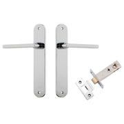 Baltimore Lever Oval Backplate Passage Kit Polished Chrome