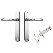 Verona Lever Oval Backplate Passage Kit Polished Chrome