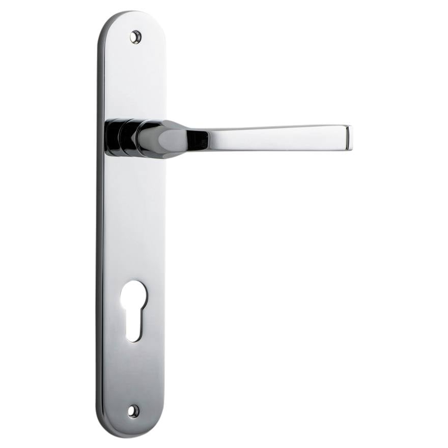 Annecy Lever Oval Backplate Polished Chrome