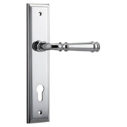 Verona Lever Stepped Backplate Polished Chrome