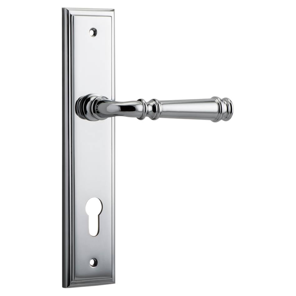 Verona Lever Stepped Backplate Polished Chrome