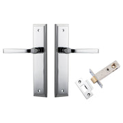 Annecy Lever Stepped Backplate Passage Kit Polished Chrome