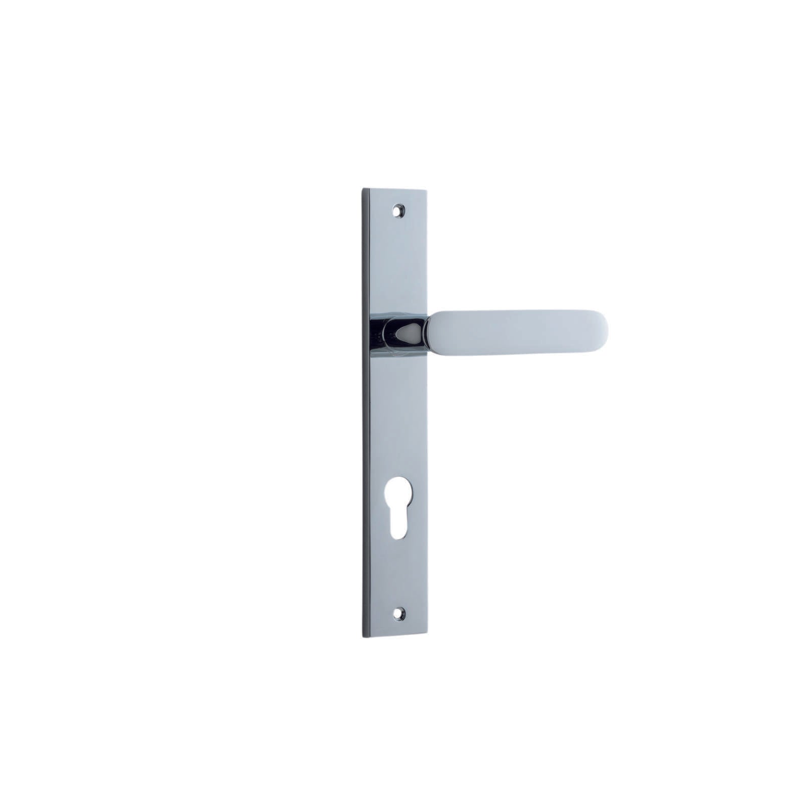 Bronte Lever Polished Chrome Rectangular Backplate
