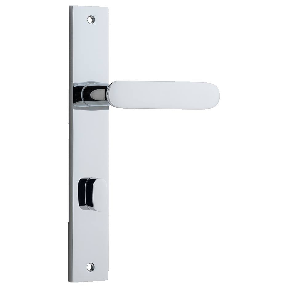 Bronte Lever Polished Chrome Rectangular Backplate