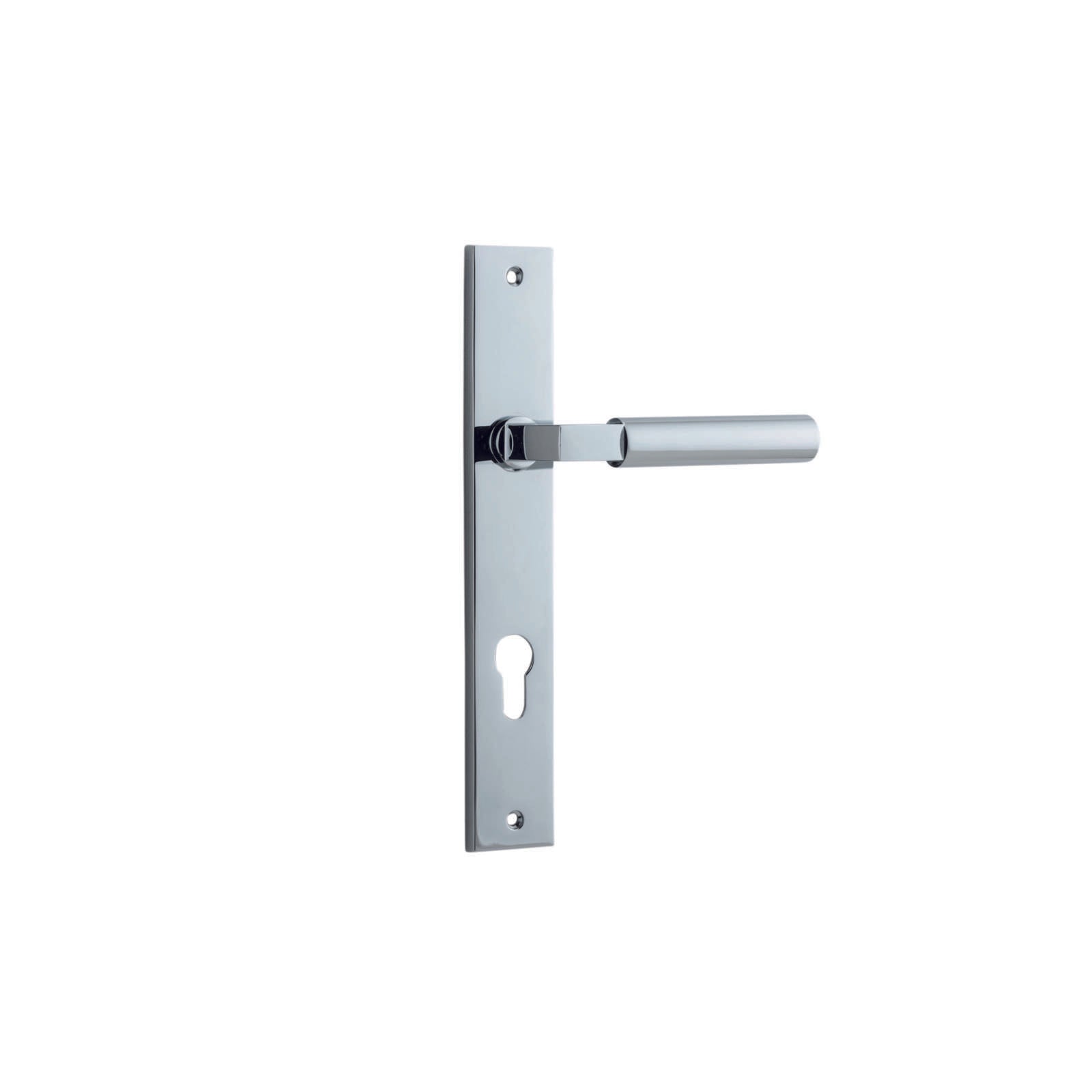 Berlin Lever Polished Chrome Rectangular Backplate