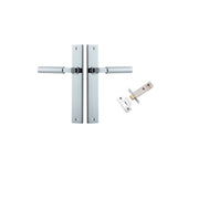 Berlin Lever Rectangular Backplate Passage Kit Polished Chrome