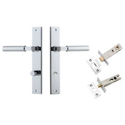 Berlin Lever Rectangular Backplate Privacy Kit Polished Chrome