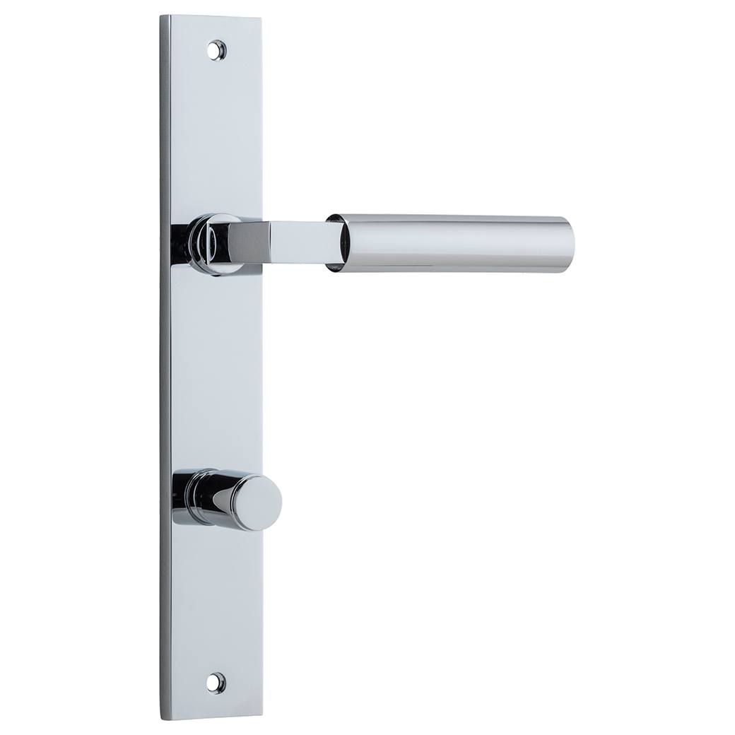Berlin Lever Polished Chrome Rectangular Backplate