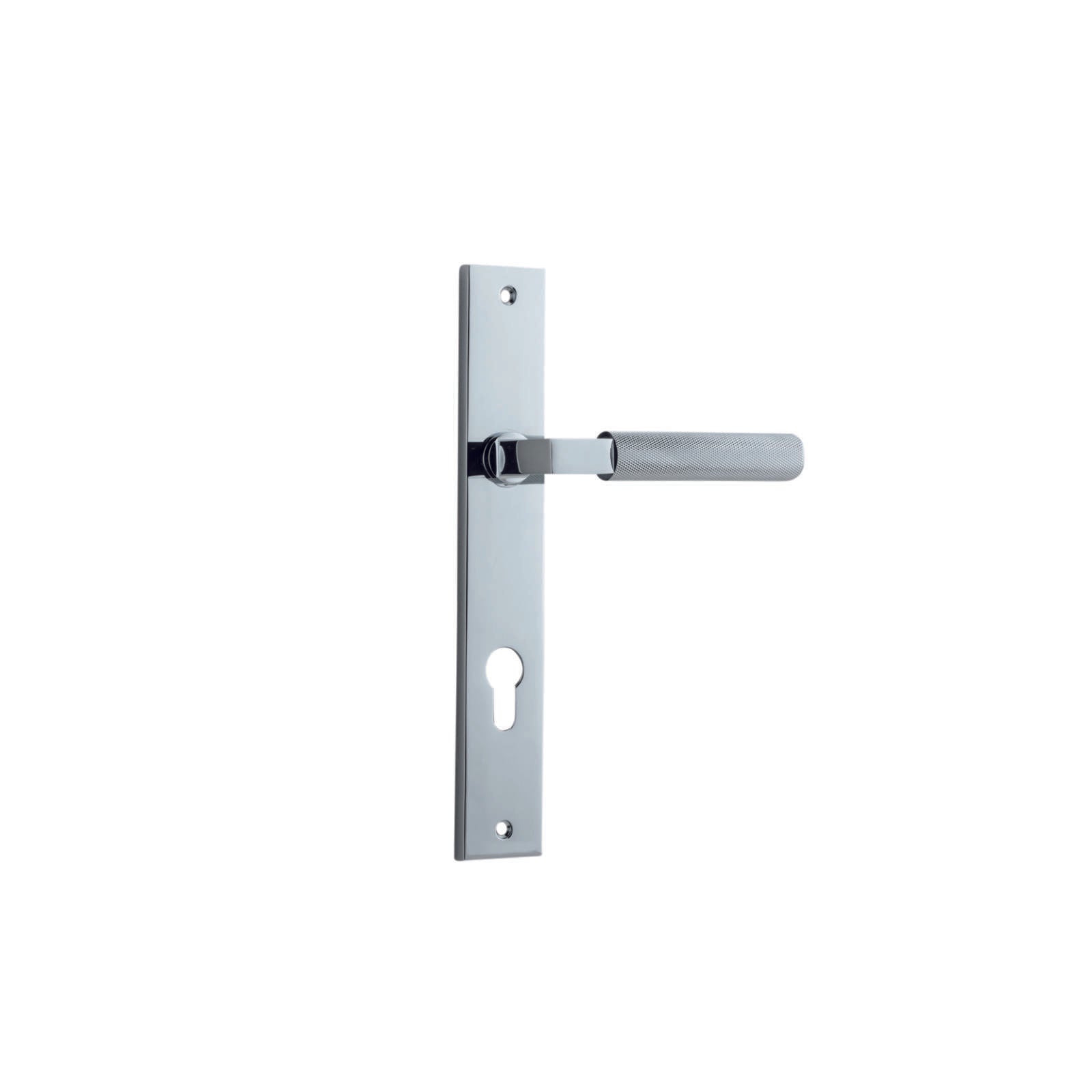 Brunswick Lever Polished Chrome Rectangular Backplate