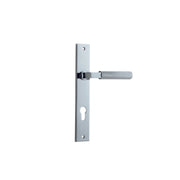 Brunswick Lever Polished Chrome Rectangular Backplate