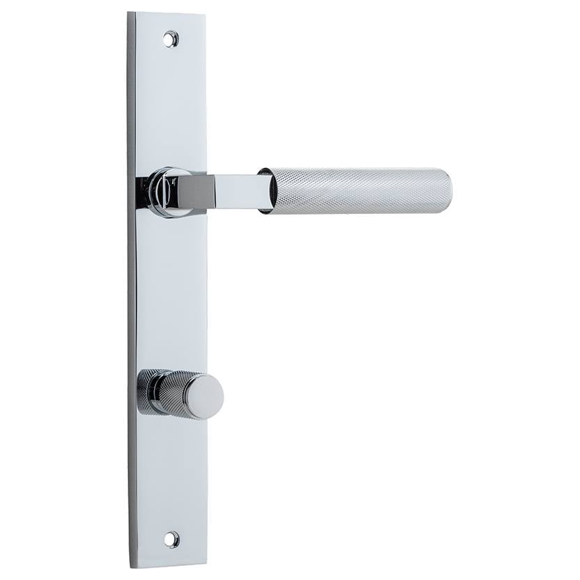 Brunswick Lever Polished Chrome Rectangular Backplate